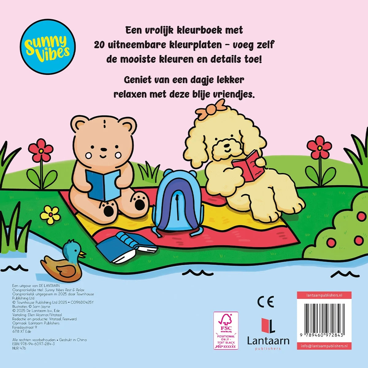 Sunny Vibes Rest & Relax Cute & Bold Colouring Book 9789460972843