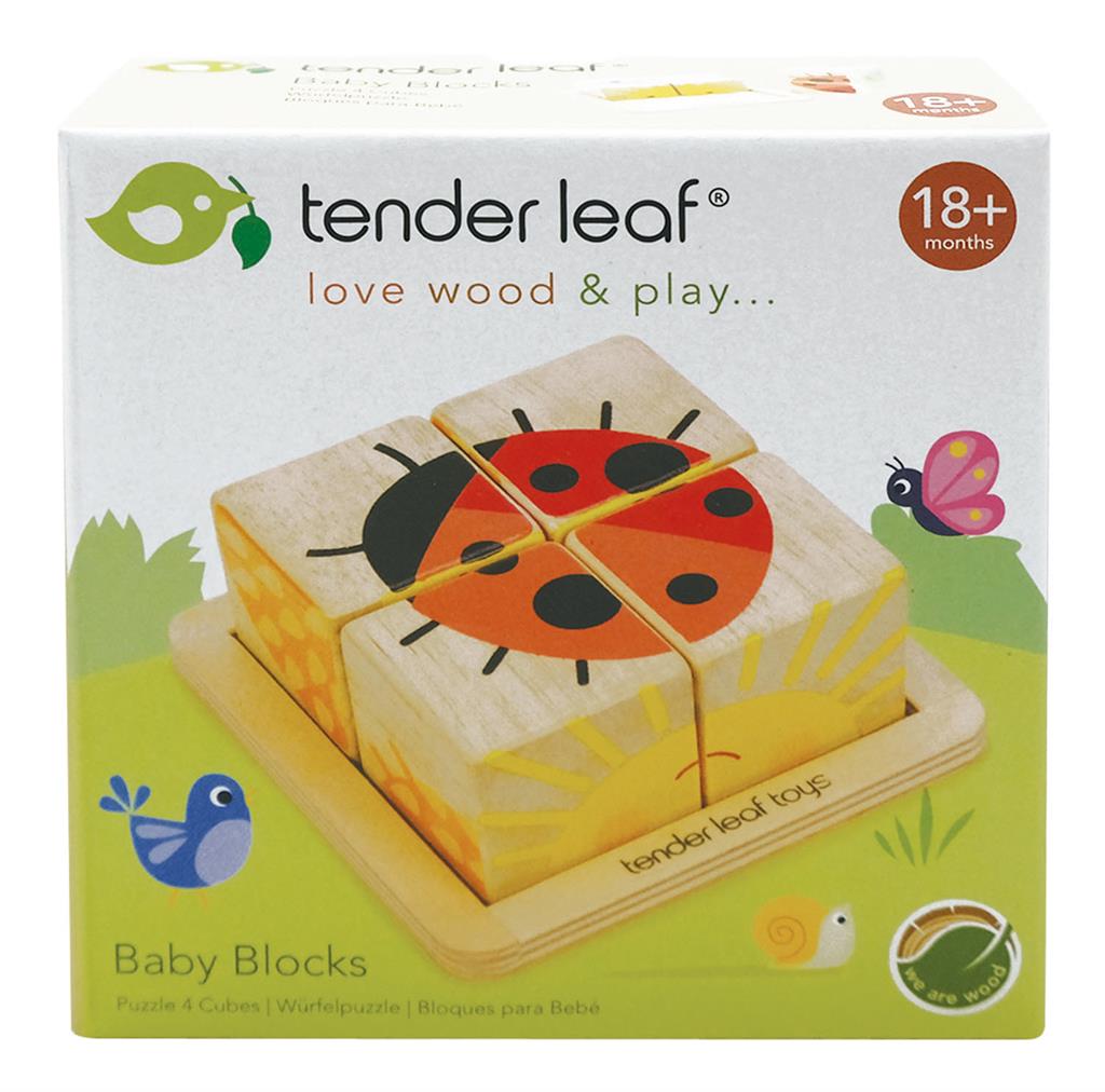 Tender Leaf Toys houten blok puzzel 18 mnd+ / 4 stks 4608452