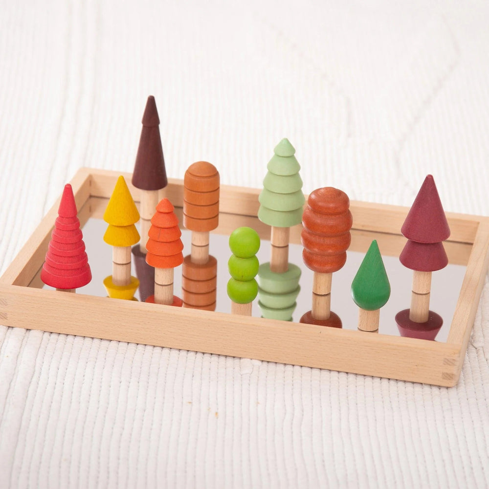 Tickit spiegelbak klein hout + acrylaat