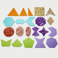 Tickit regenboog glittervormen 21 stks 3 jr+