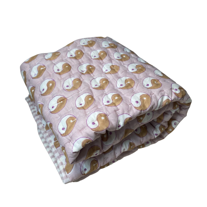 Unknown Stories babydeken Yin Yang lavender 100 x 115
