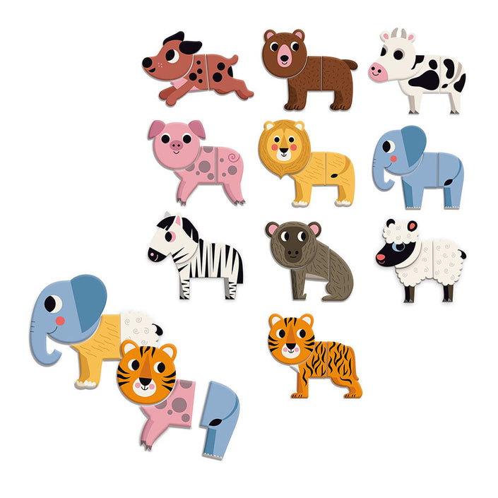 VILAC magnetische puzzel Dieren 2 jr+
