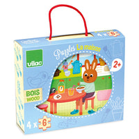 VILAC puzzel in het huis 2jr+ / 4 x 6 stks