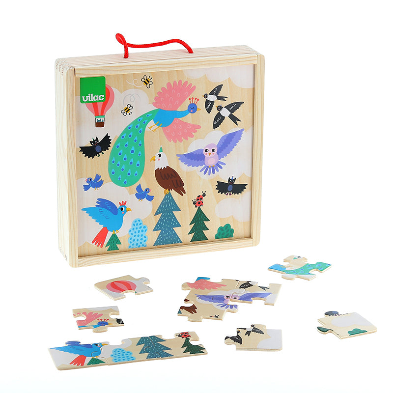VILAC puzzels land zee lucht 4 jr+ / 3 x 16 stks Hout