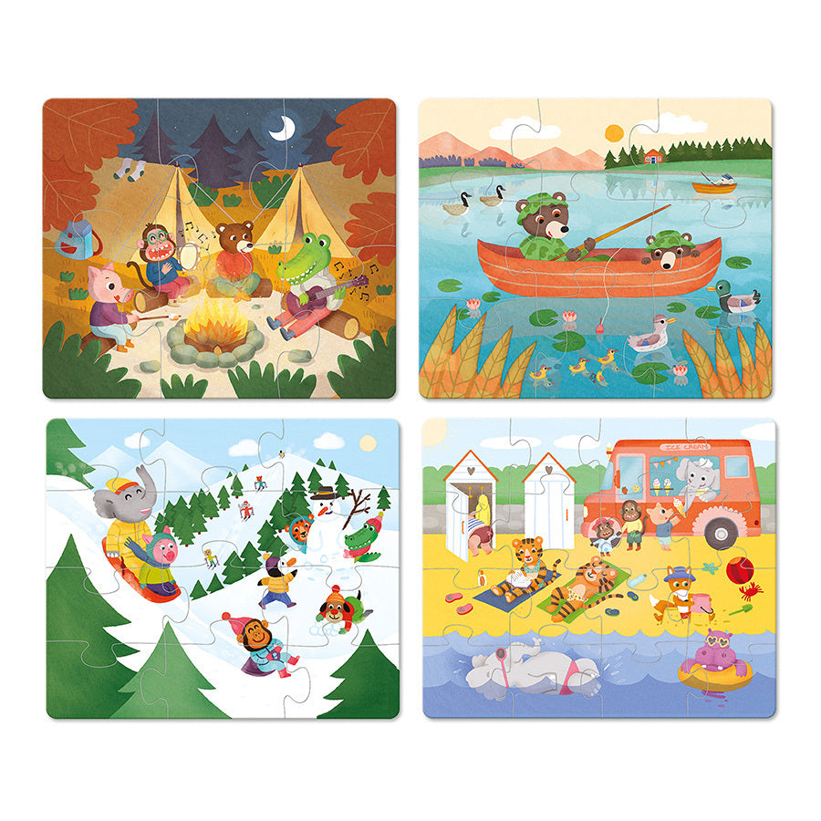 VILAC puzzel in het huis 2jr+ / 4 x 6 stks