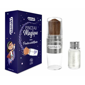 Namaki glitterpoeder en kwast zilver 3 jr+ 110024