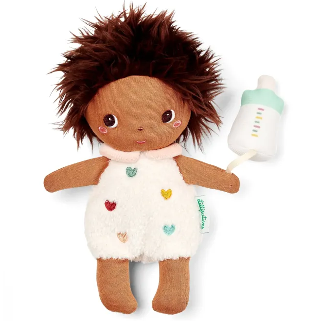Lilliputiens stoffen pop Misha met poppenmand 1 jr+ kopen