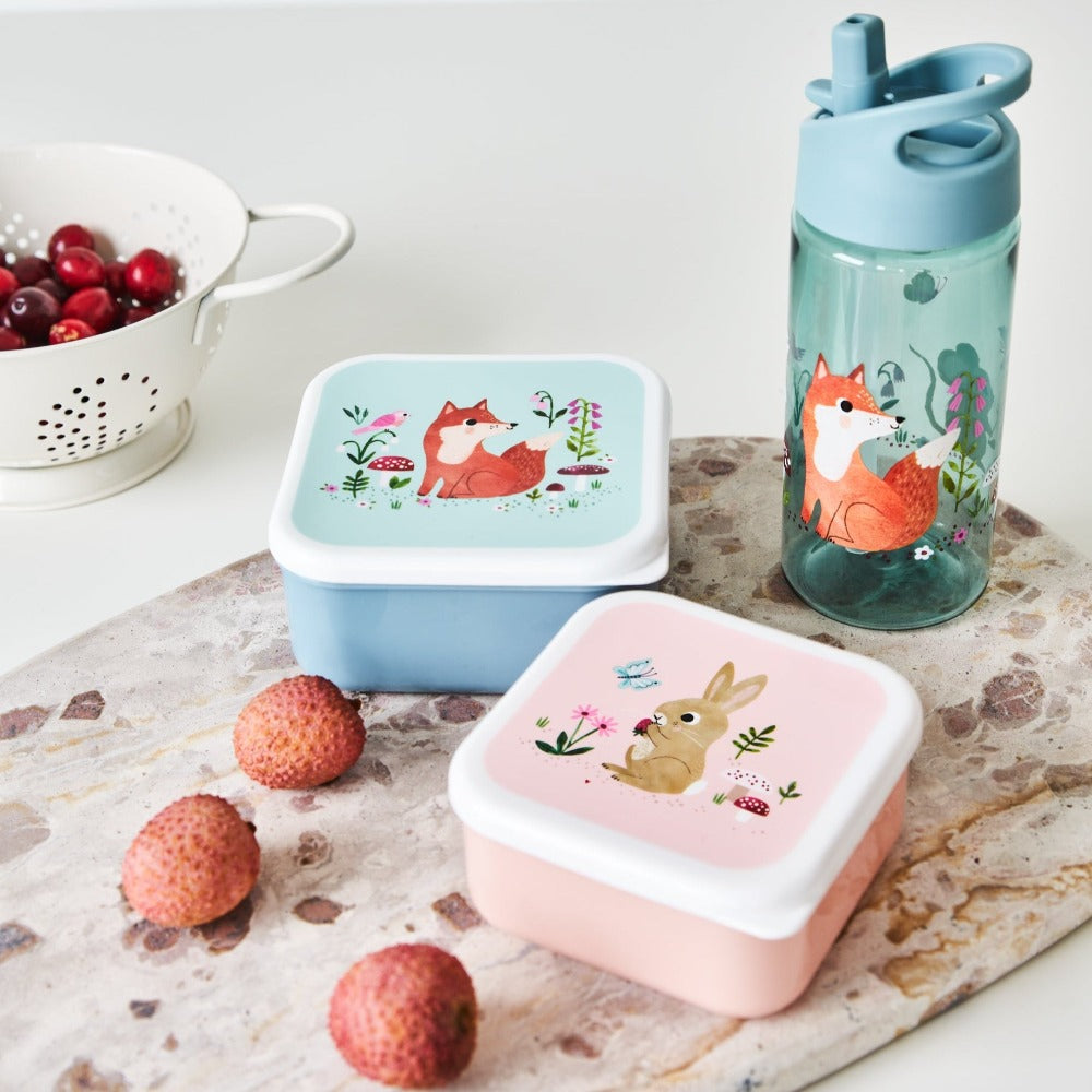 Petit Monkey snackbox set woodland blue 12 x 12 cm 8719244225651