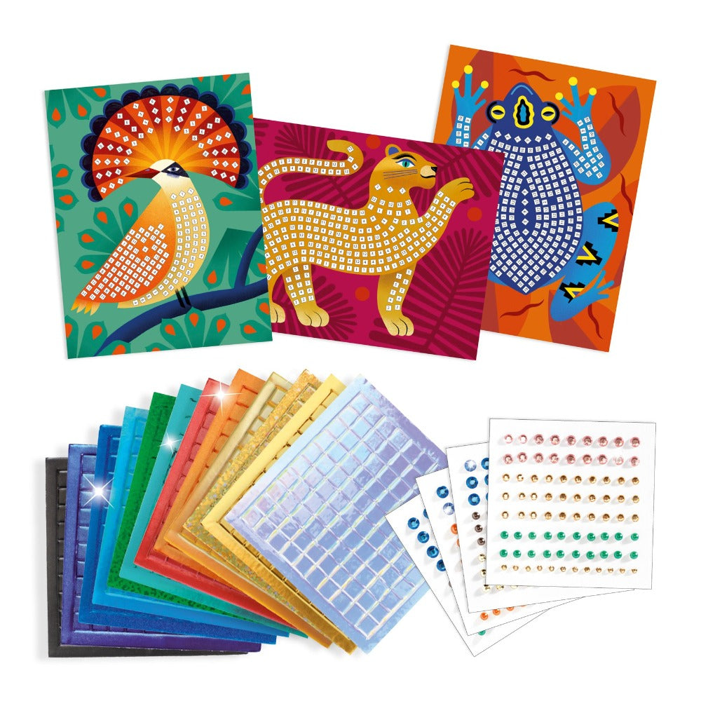 DJECO glitter mozaiek jungle 7 jr+ 3070900094222