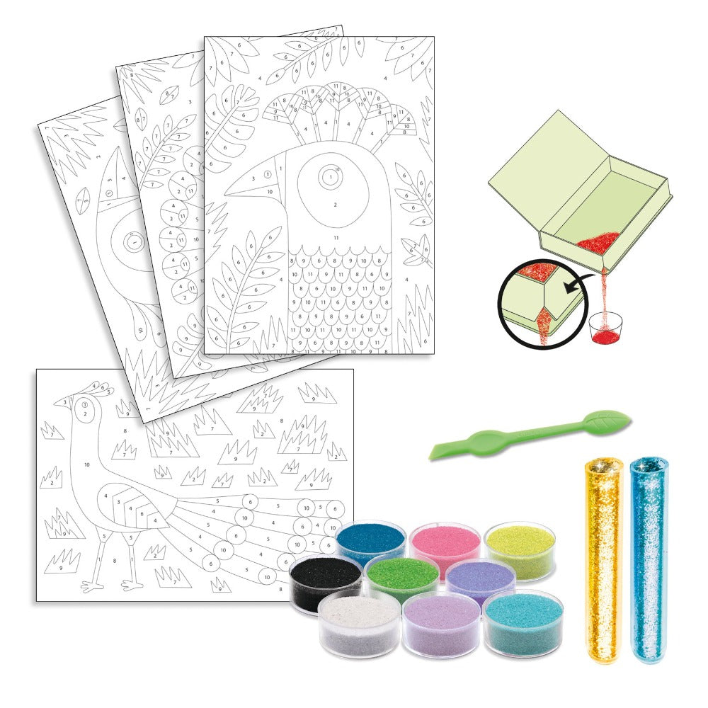 DJECO glitter zand vogels 7 jr+
