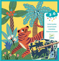 DJECO krasfolie kaarten Grote dieren 3 jr+