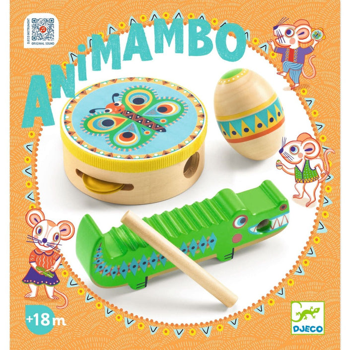 DJECO muziekinstrumenten set percussie animambo 18 mnd+