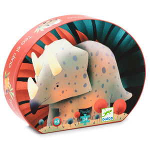 DJECO puzzel Teo de dino 3 jr / 24 stks