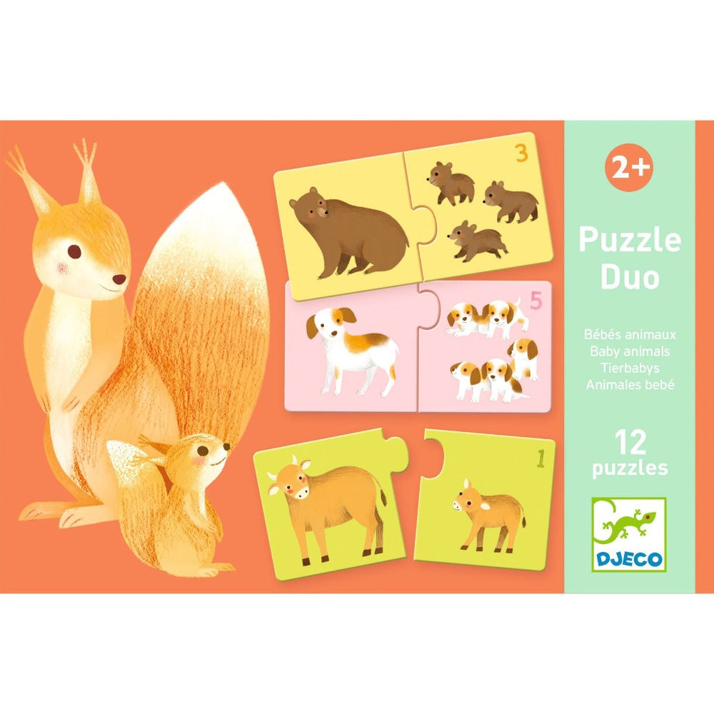 DJECO puzzel duo articulo baby dieren 2 jr+ DJ08197