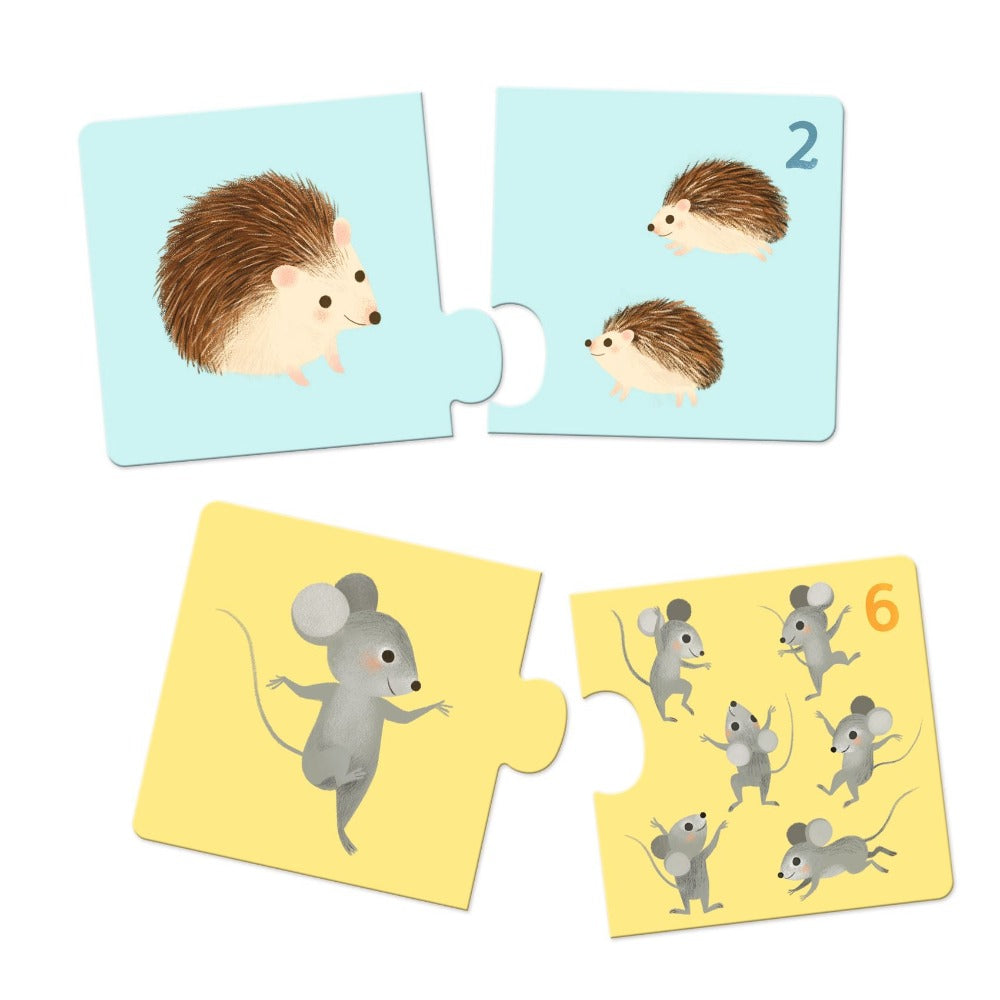 DJECO puzzel duo articulo baby dieren 2 jr+ 3070900081970