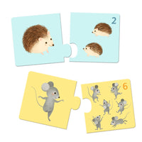 DJECO puzzel duo articulo baby dieren 2 jr+