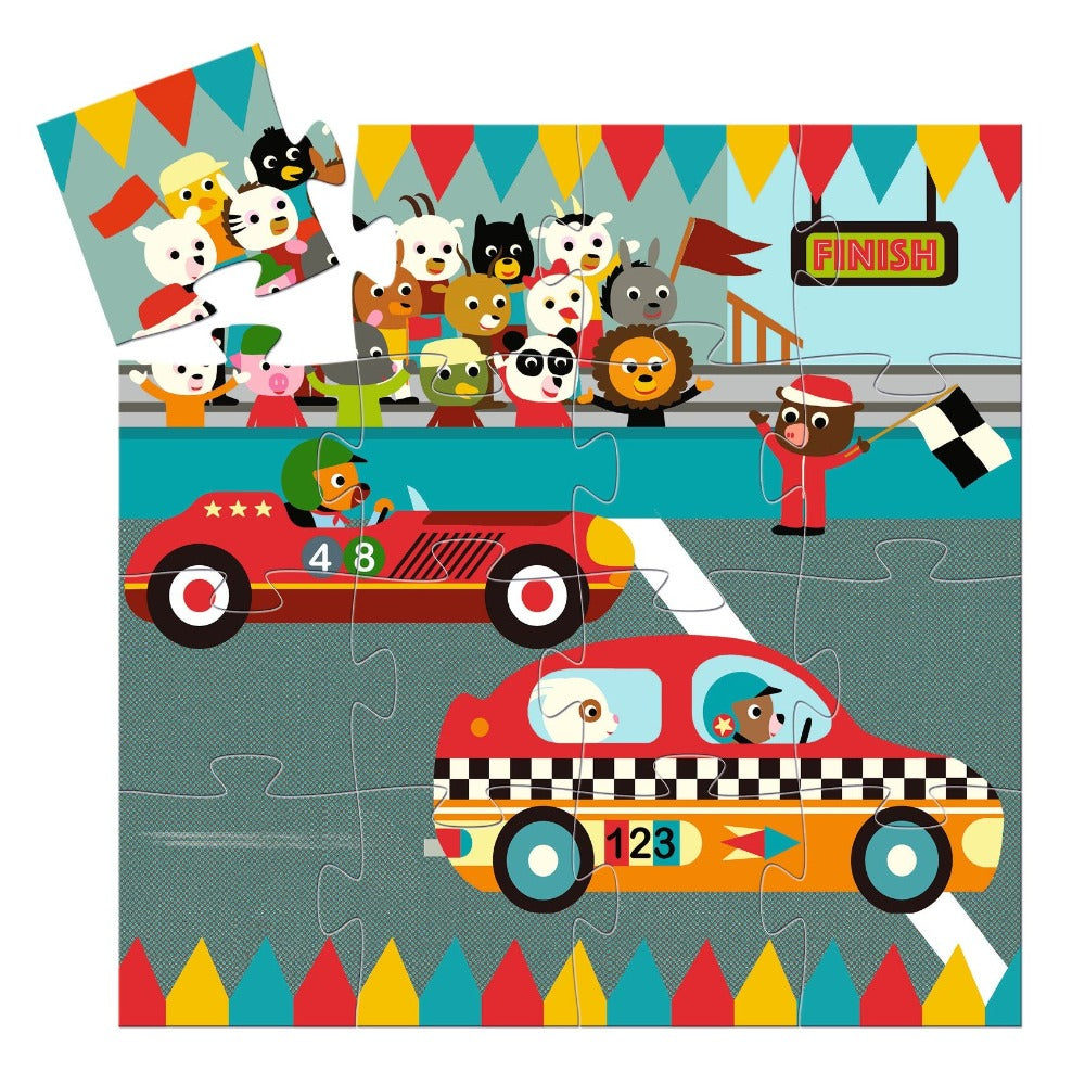 DJECO puzzel racing car 3 jr / 16 stks kopen