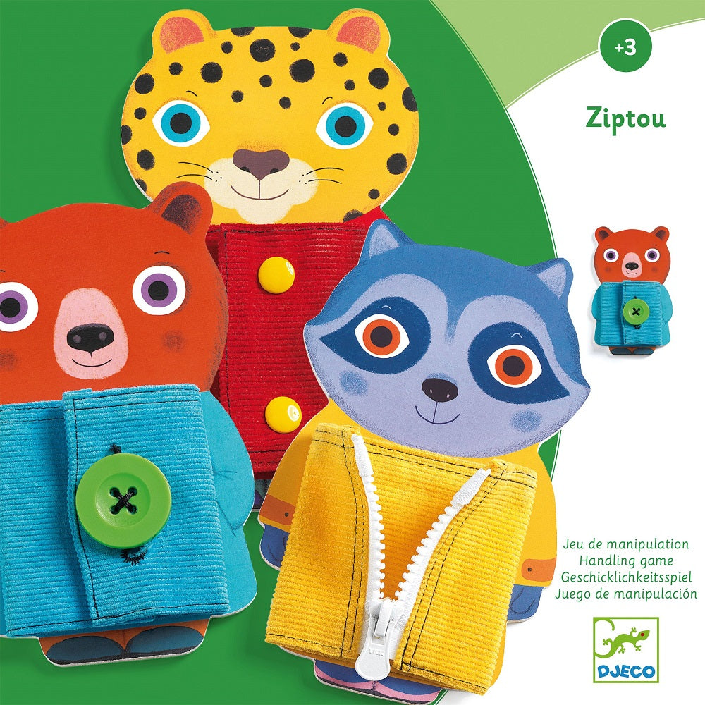 DJECO sluitingen leren Ziptou 3 jr+