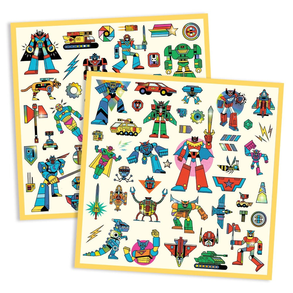 DJECO stickers Robots metallic 4 jr+ kopen