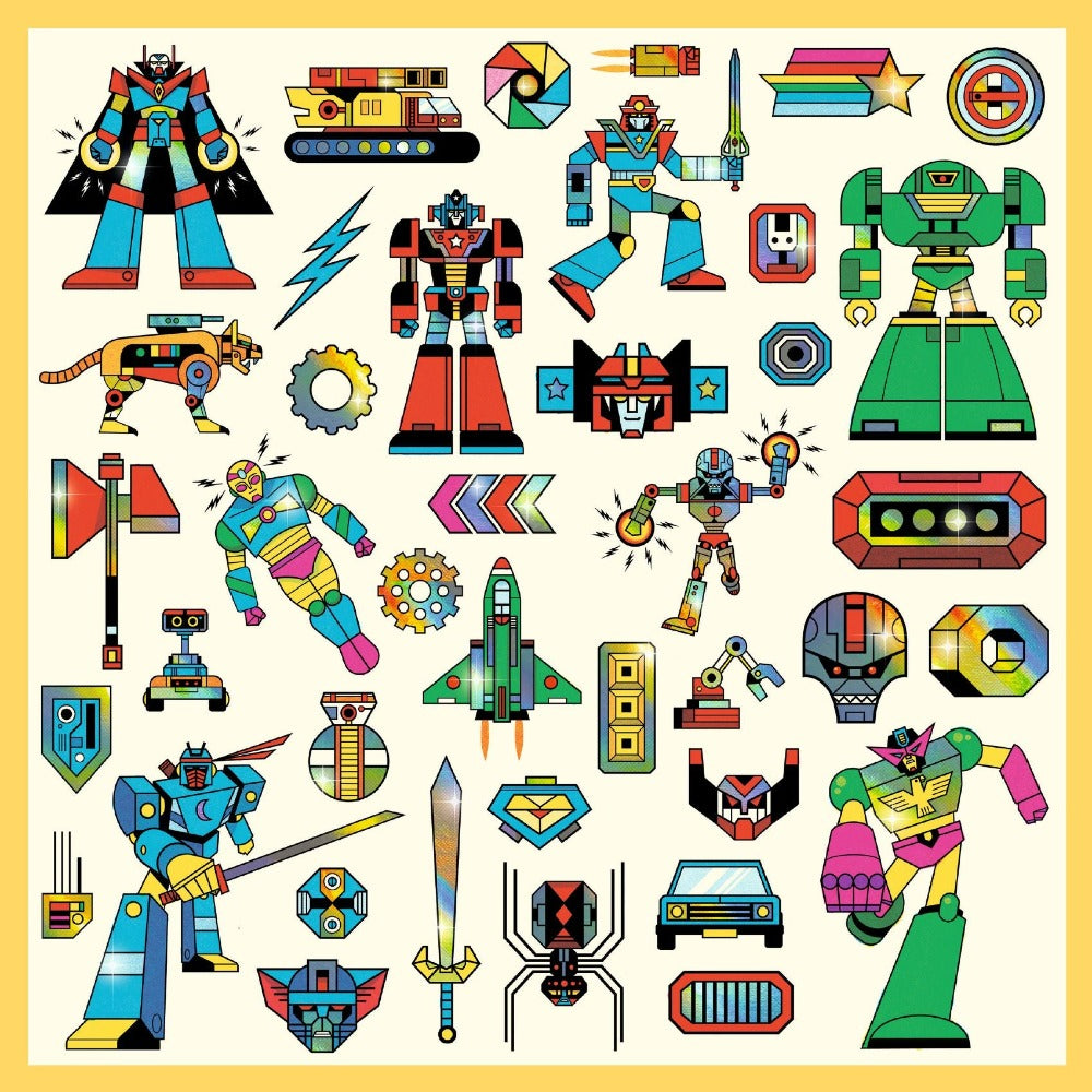 DJECO stickers Robots metallic 4 jr+ DJ09276