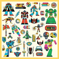DJECO stickers Robots metallic 4 jr+
