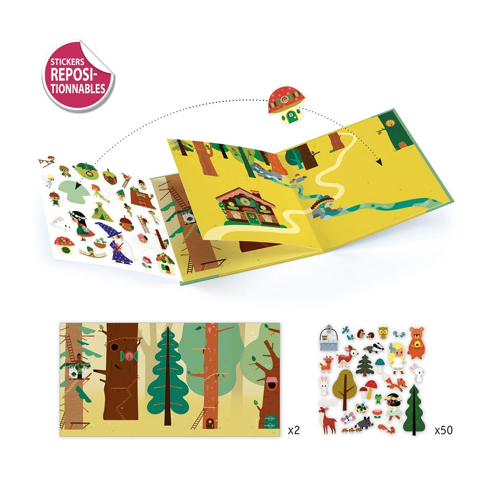 DJECO sticker story Magisch bos 4 jr+