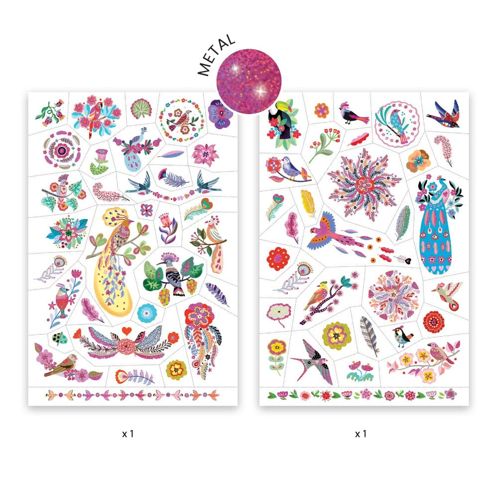 DJECO tattoo's Bright birds