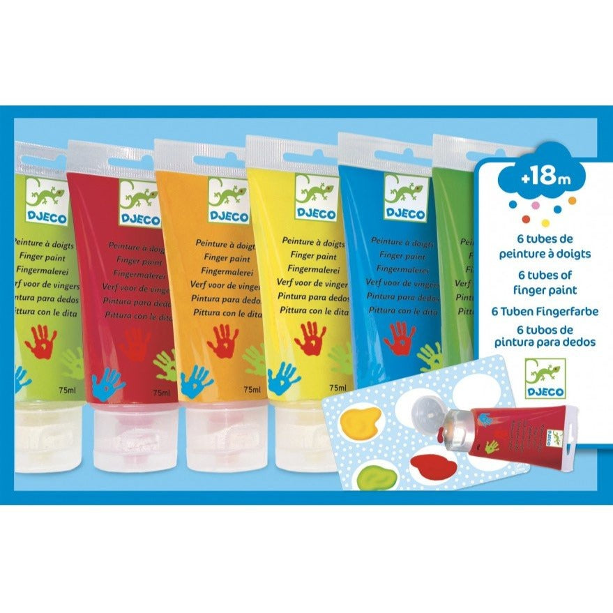 DJECO vingerverf 6 x 75ml 18 mnd+