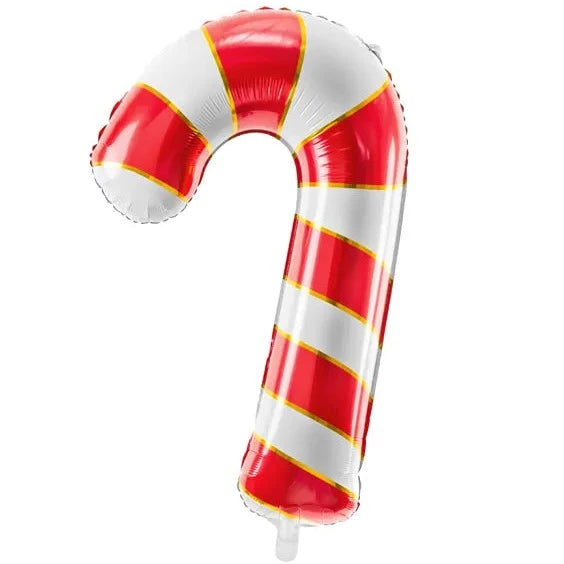 Folie ballon candy cane rood wit 82 cm