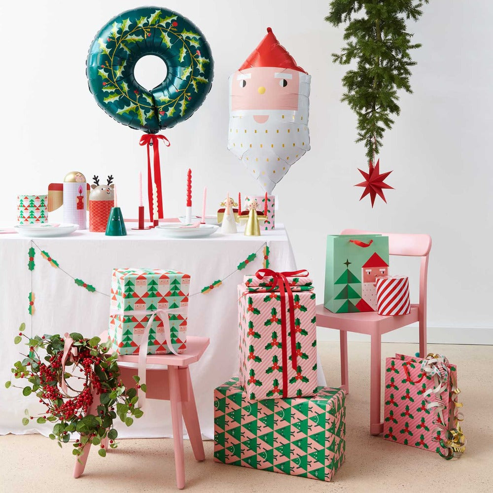 Folie ballon kerstman 82 cm 400156