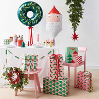 Folie ballon kerstman 82 cm