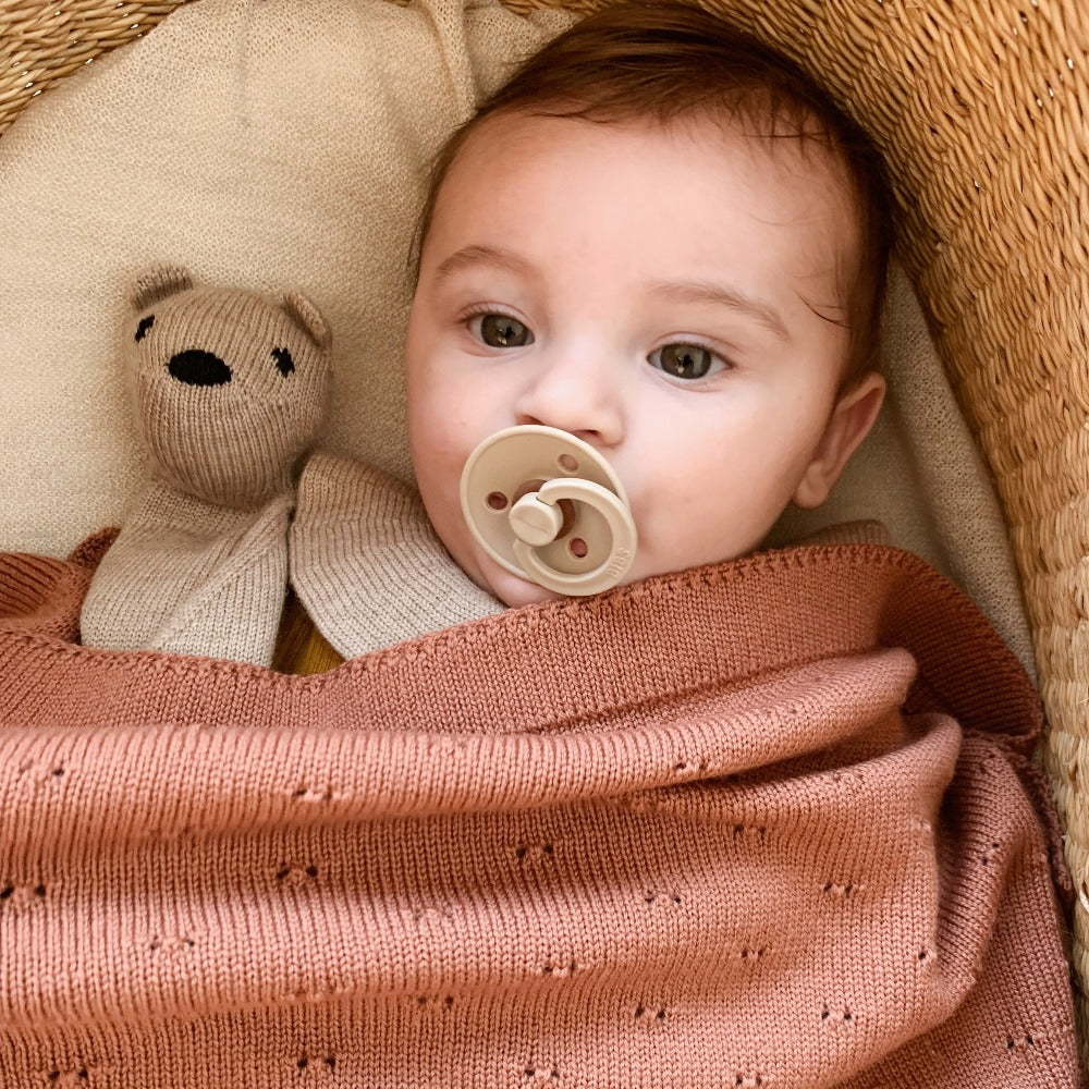 HVID knuffeldoekje Teddy tokki sand 100% merino wol