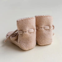 HVID slofjes apricot 0-9 mnd