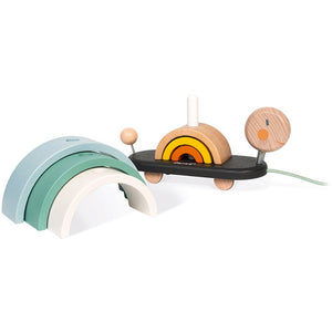 JANOD trekfiguur schildpad + stapelaar 1jr+