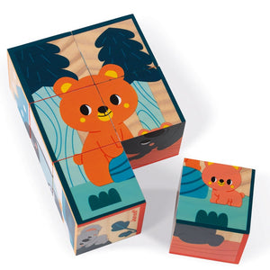 JANOD x WWF blokpuzzel dieren jong 12mnd+ / 6 stks