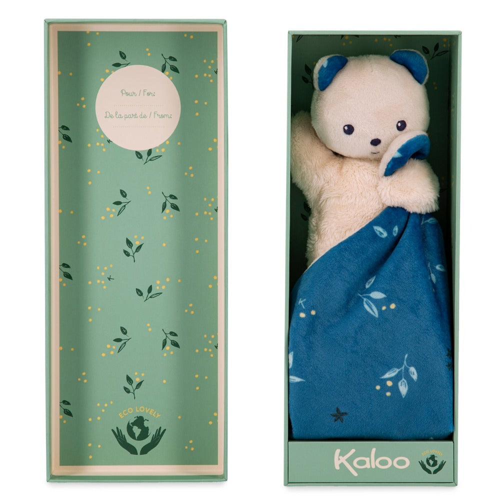 Kaloo knuffeldoekje beer Carre Douceur blauw 0 jr+ kopen