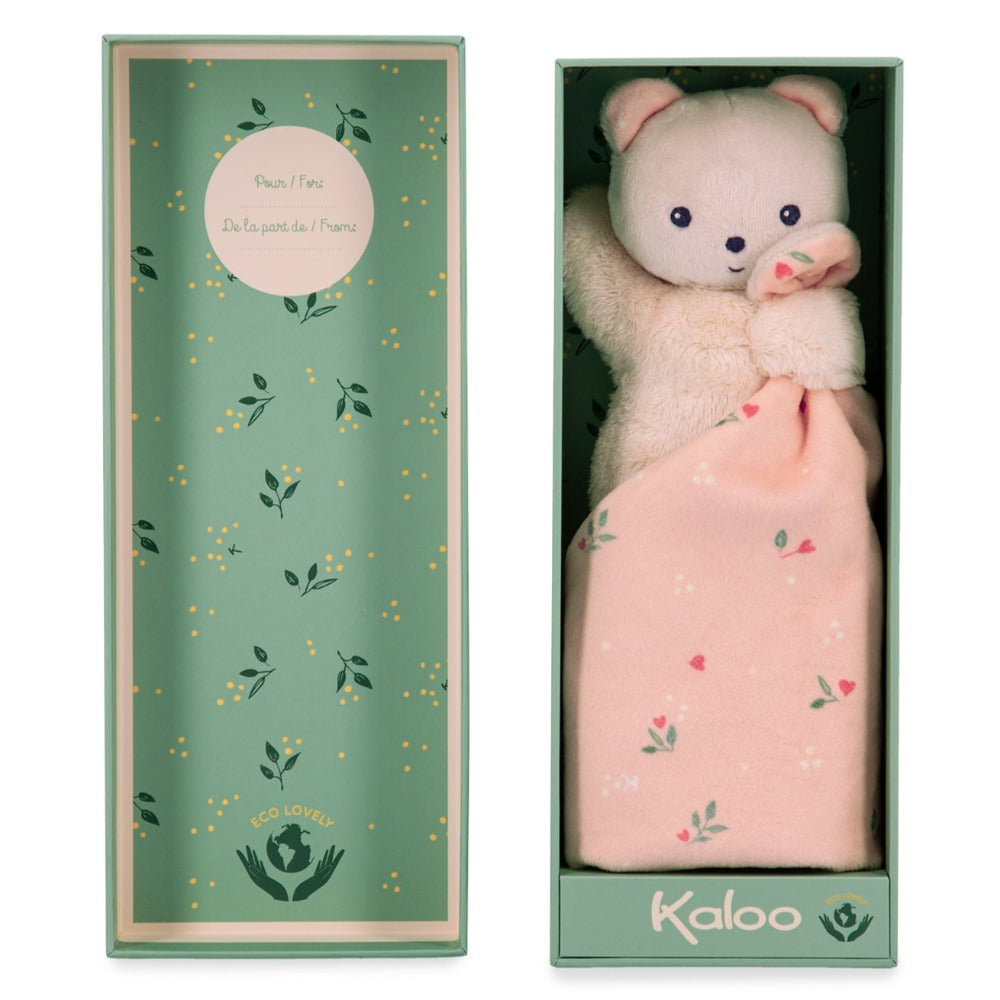 Kaloo knuffeldoekje beer Carre Douceur roze 0 jr+ kopen