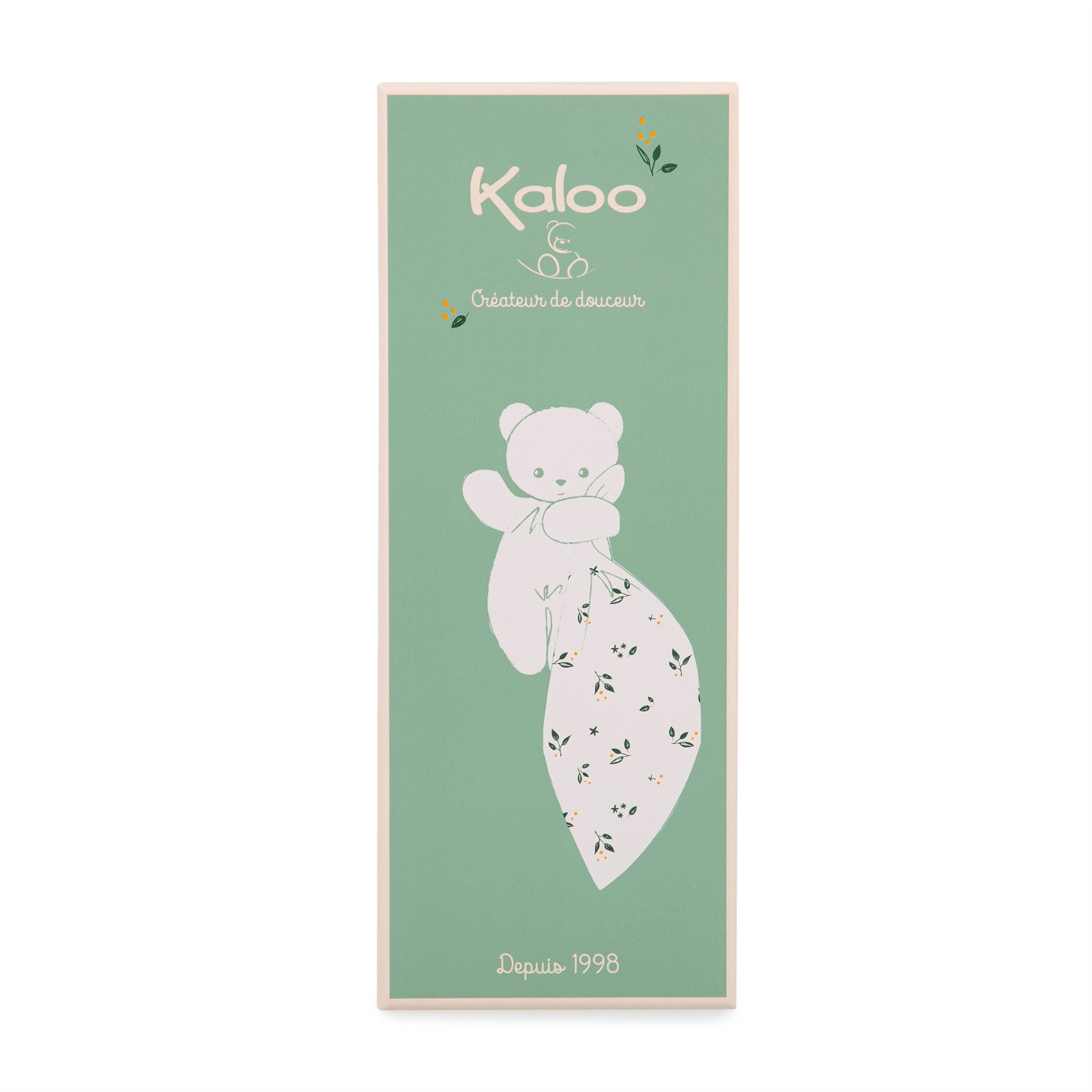 Kaloo knuffeldoekje beer Carre Douceur roze 0 jr+ 100% recycled polyester