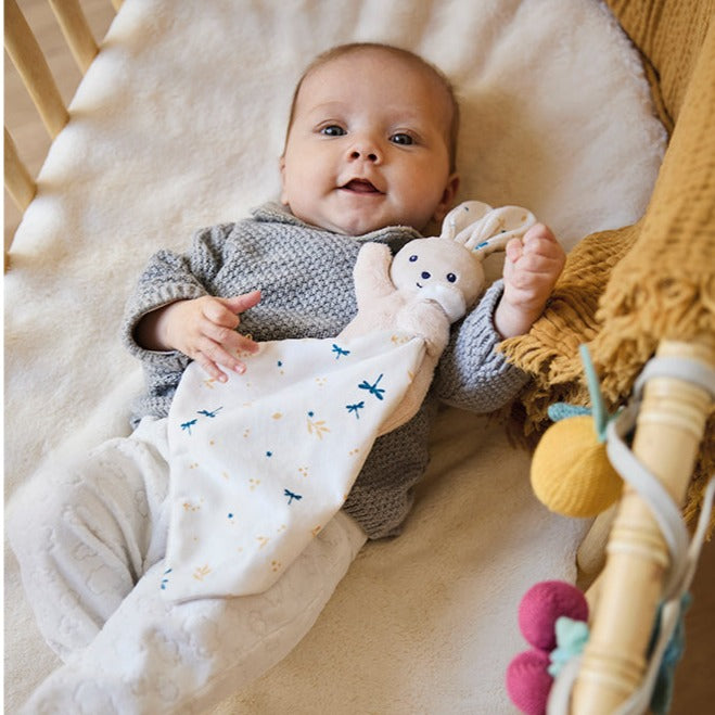 Kaloo knuffeldoekje konijn Carre Douceur wit 0 jr+