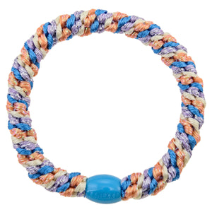 Kknekki haarelastiekje mix koningsblauw glitter