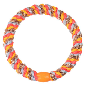 Kknekki haarelastiekje mix neon pink glitter