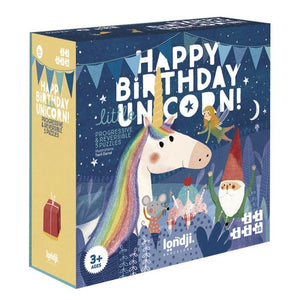 LONDJI puzzel happy birthday 3 jr+ / 2-4-6-8-10 stks