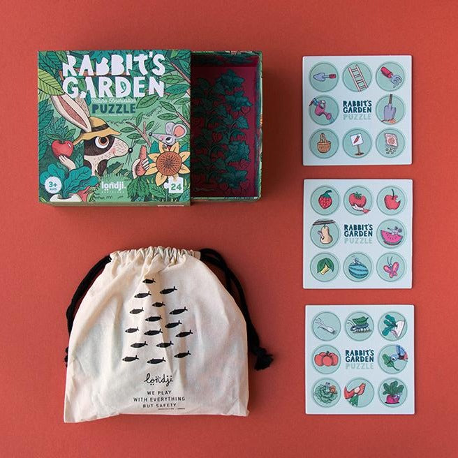 LONDJI puzzel rabbits garden 3jr+ / 24 stks