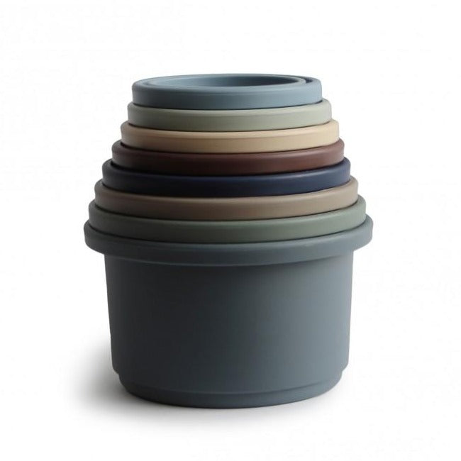 Mushie stapeltoren forest 0 m+ PP plastic BPA, PVC en phthalates vrij