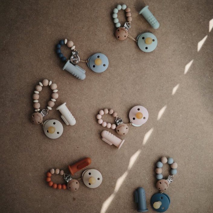 Mushie baby tandenborstel sand clay