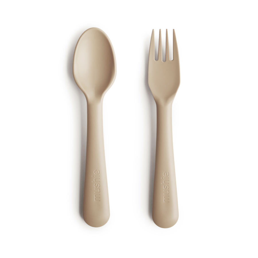 Mushie bestekset beige