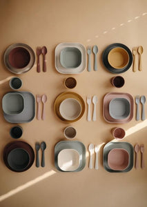 Mushie bestekset beige