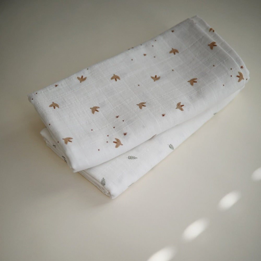 Mushie hydrofiele doek sparrow 120 x 120