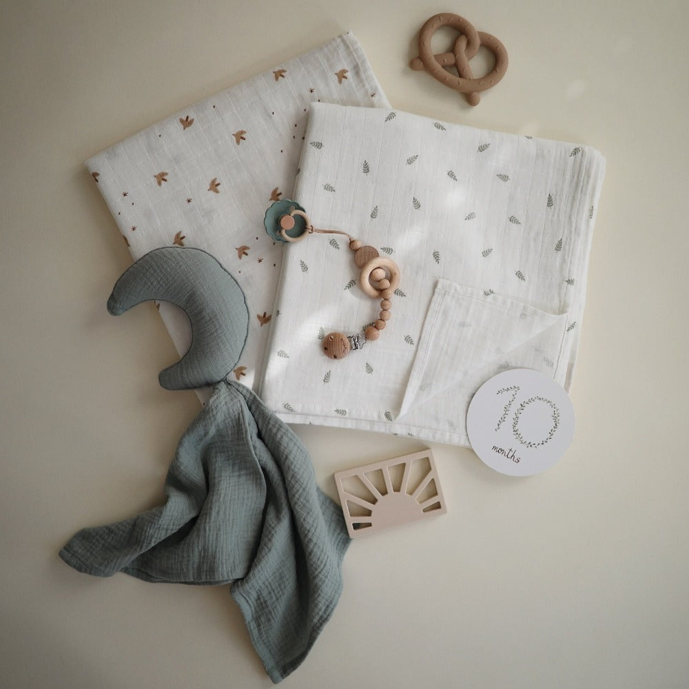 Mushie hydrofiele doek sparrow 120 x 120