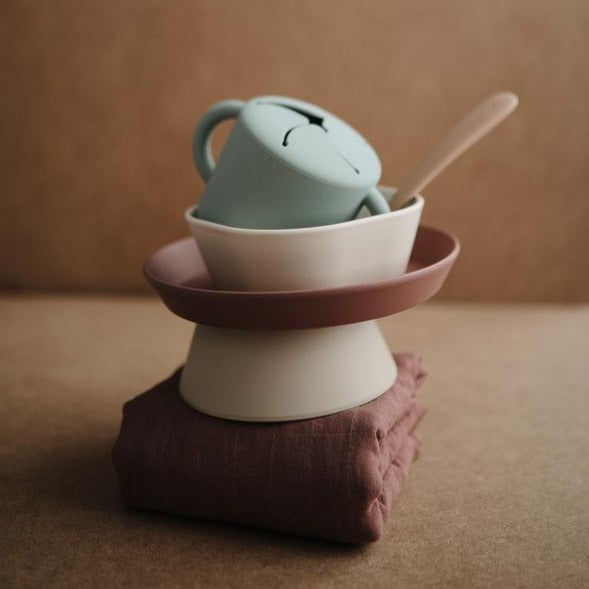 Mushie siliconen bord natural